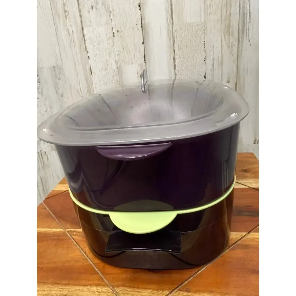 NEW Tupperware 6‎ Pc Oval Microwave Stack Cooker Set Multicolor Steamer